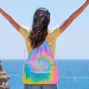 TIE DYE Drawstring Ventillated Packable Backpack